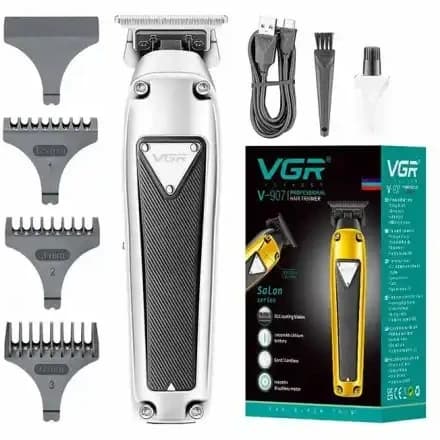 ماشین اصلاح VGR مدل V-907 | تریمر حرفه‌ای با موتور براشلس و تیغه سرامیکی — تصویر ۴