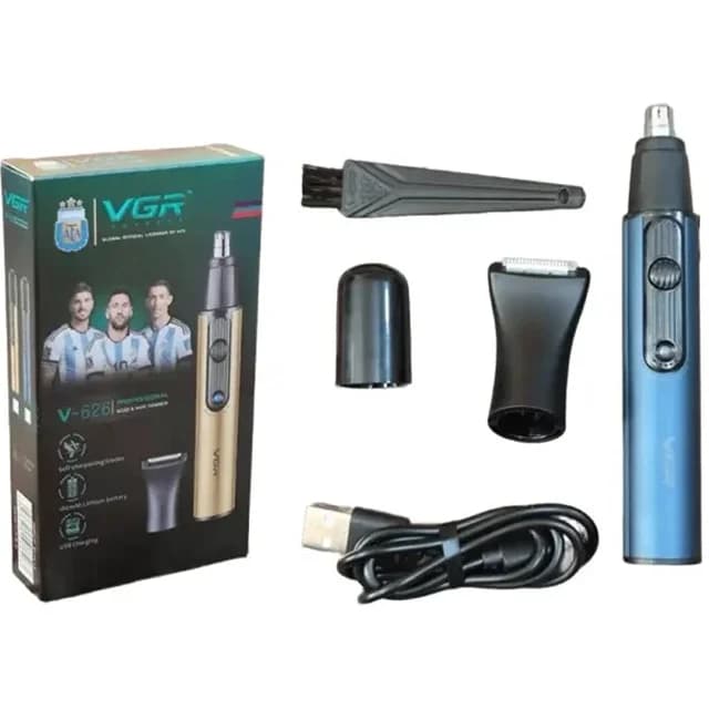 موزن گوش و بینی و خط زن VGR مدل V-626 | تریمر شارژی 2 کاره حرفه‌ای — تصویر ۷