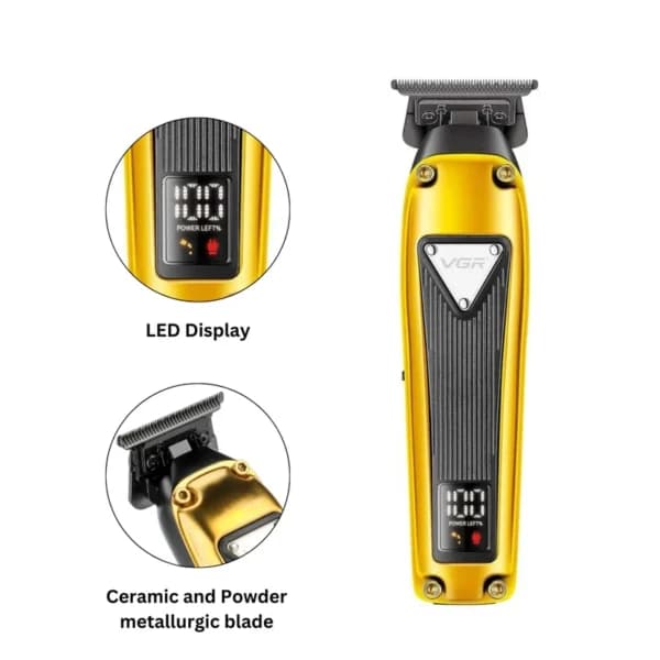ماشین اصلاح VGR مدل V-913 | خط زن و صفرزن حرفه‌ای سالنی — تصویر ۴