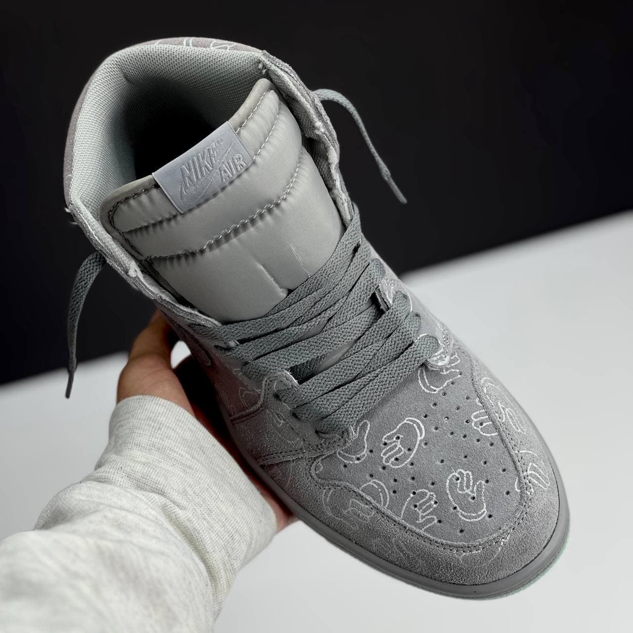 نایک ایر جردن وان ساقدار کاز طوسی NIKE AIR JORDAN 1 HIGH X KAWZ — تصویر ۶