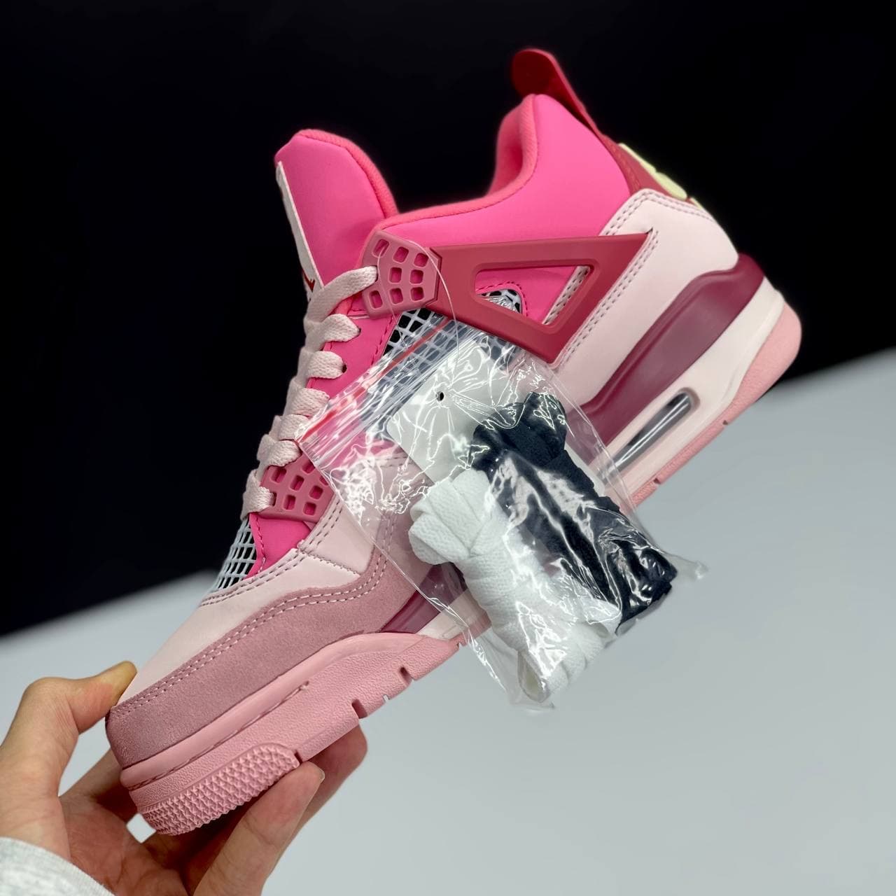 نایک ایر جردن فور رترو صورتی NIKE AIR JORDAN 4 RETRO CHANSEY — تصویر ۷