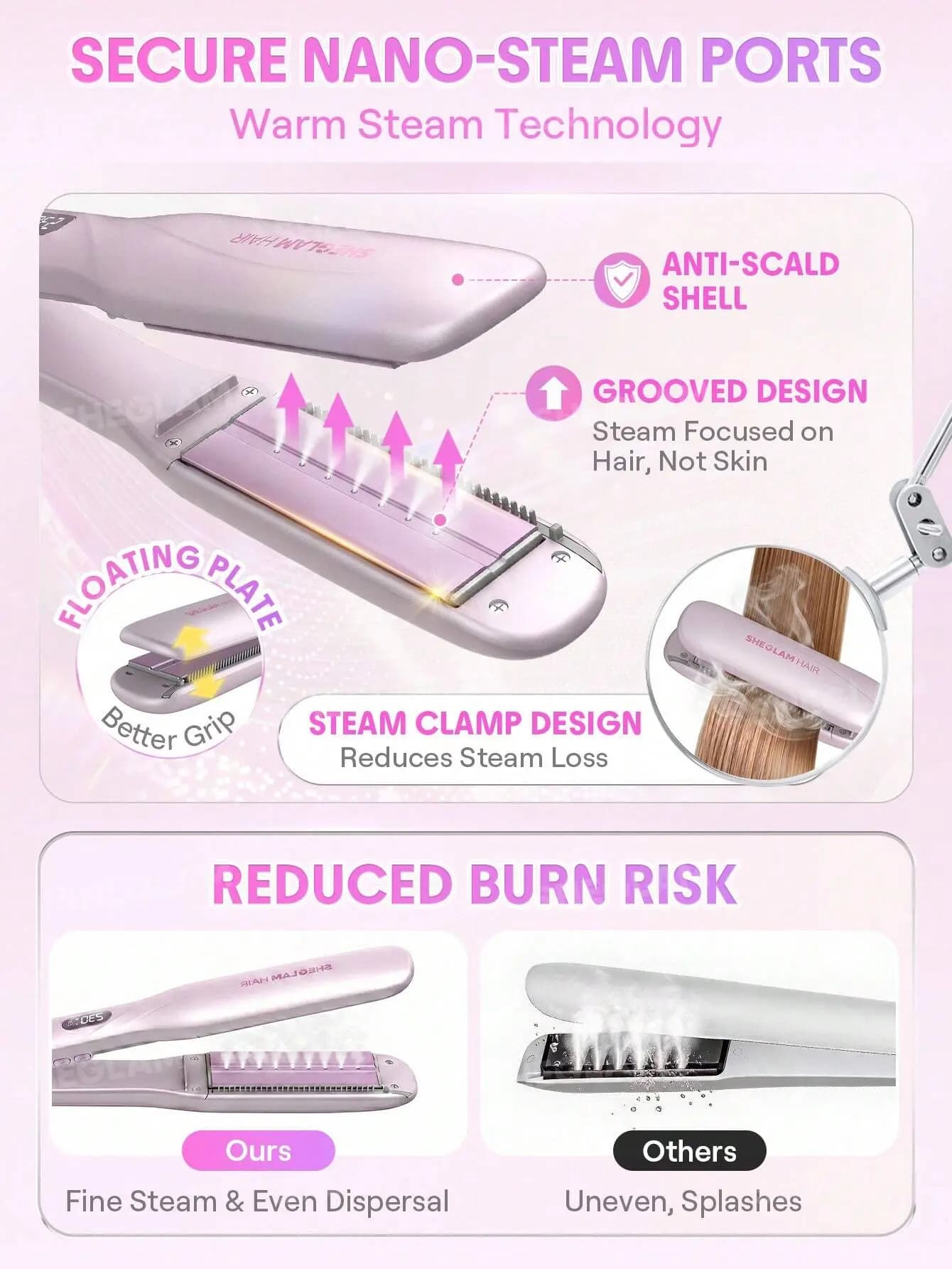 اتو مو بخار شیگلم Hydra Shot Steam Iron Pro — تصویر ۴