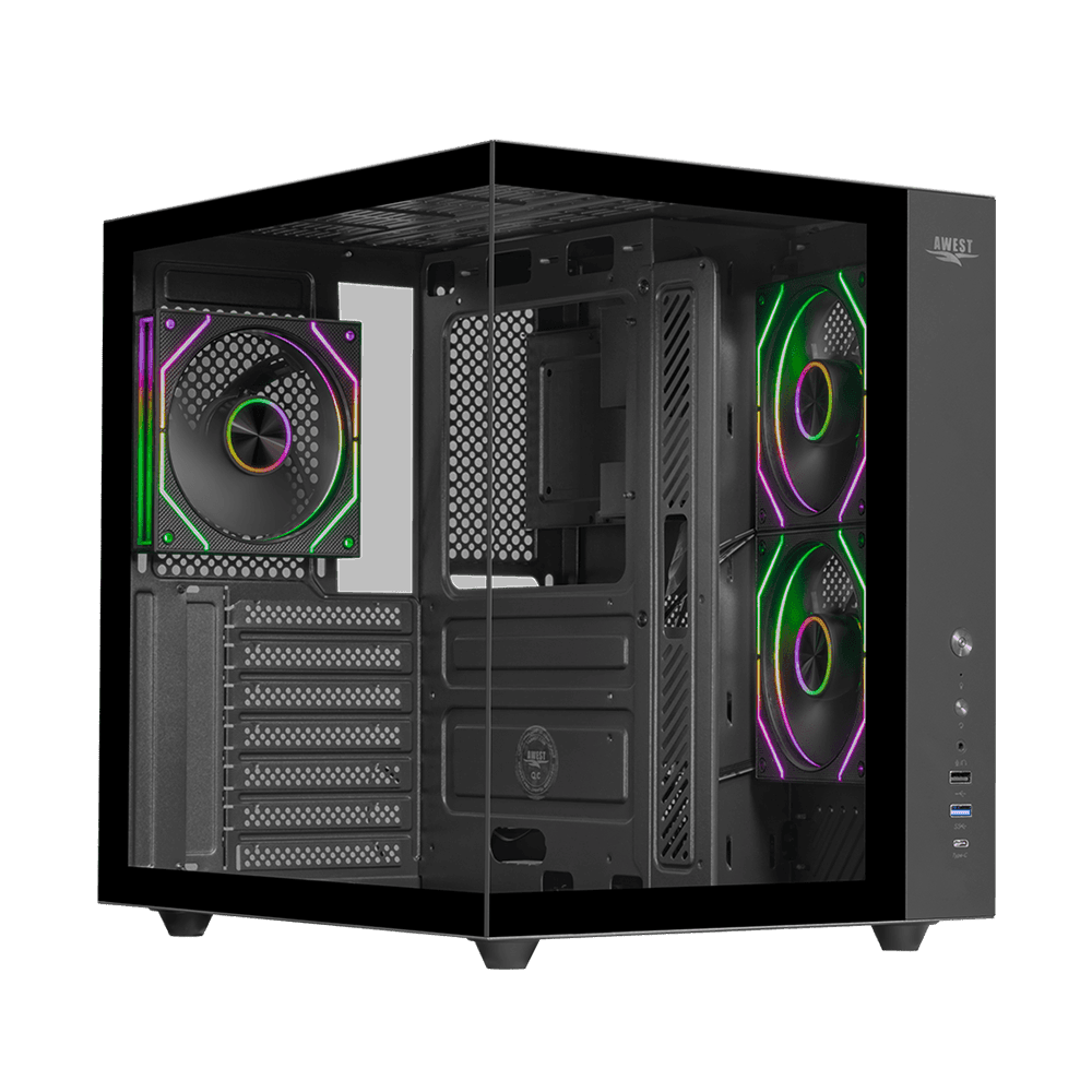 کیس گیمینگ اوست مدل AQ15 Black — تصویر ۷