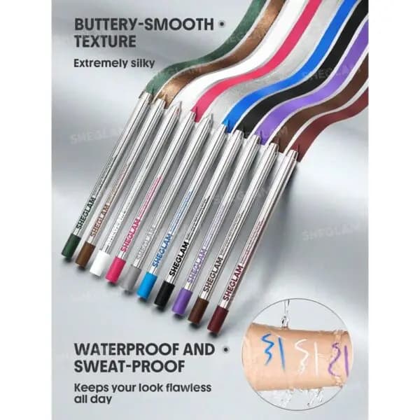 پک 10 عددی مداد چشم ژلی شیگلم Sheglam مدل Boldline Longwear Multi-Function Gel Liner Set — تصویر ۶