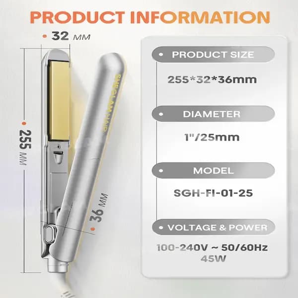 دستگاه دوکاره اتو و کرلی Sleek Chic Twist Kiss Flat Iron سایز 25 — تصویر ۳