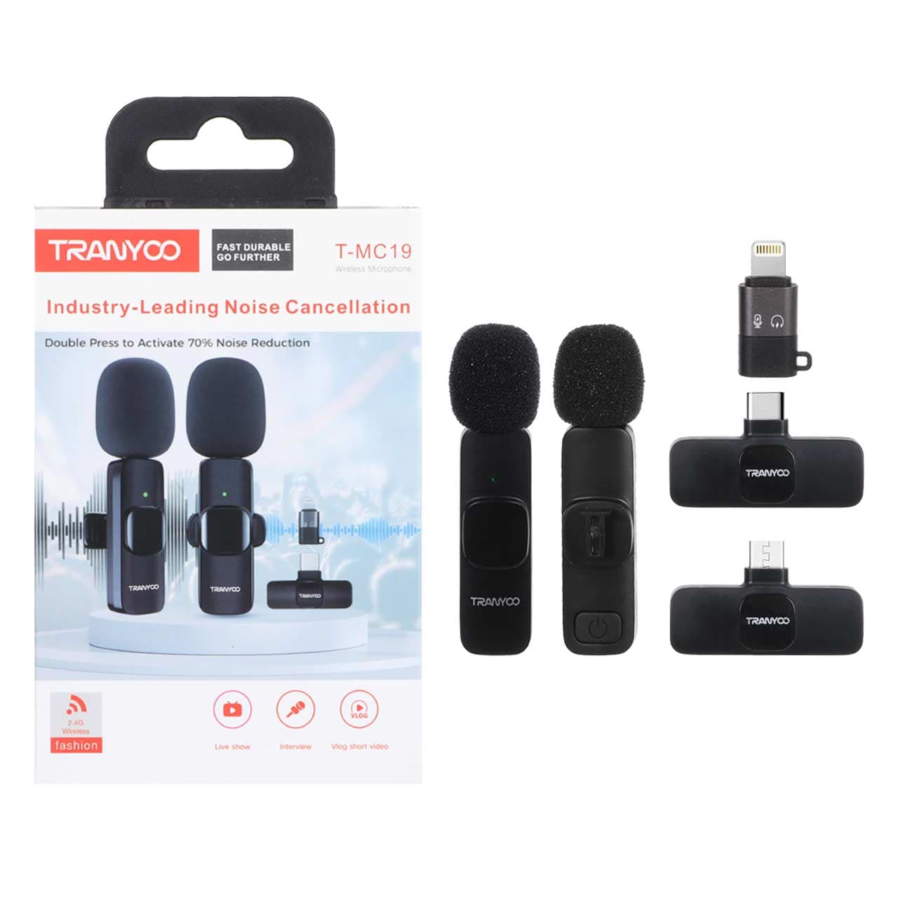 میکروفن بی سیم ترانیو مدل T-MC19 — تصویر ۴