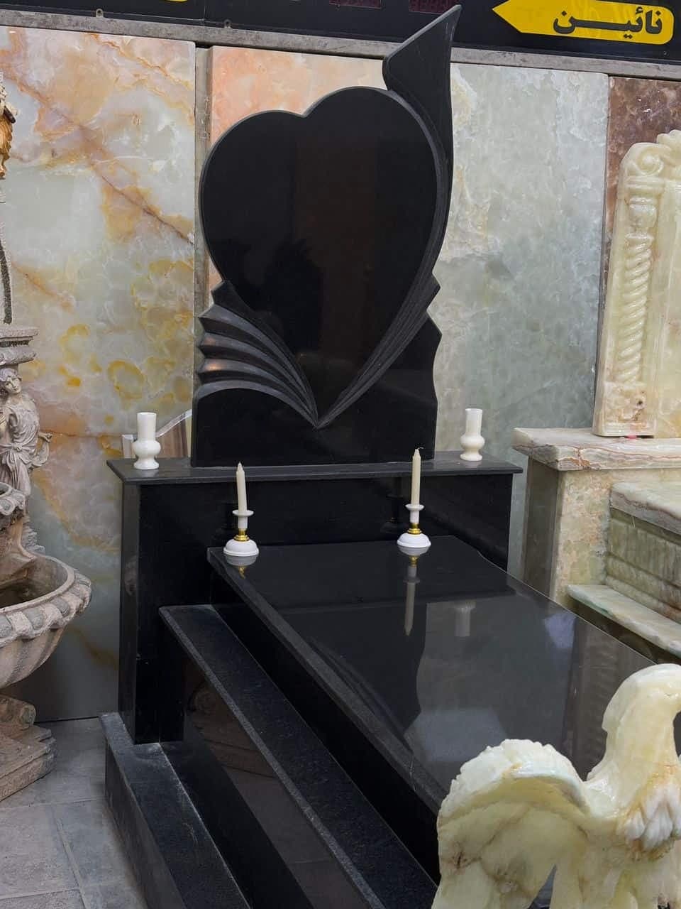 سنگ مزار مشکی لاکچری — تصویر ۲