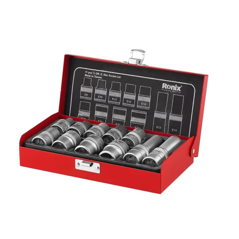 جعبه بکس رونیکس مدل RH-2694 مجموعه ۱۱ عددی سایز ۲ اینچ