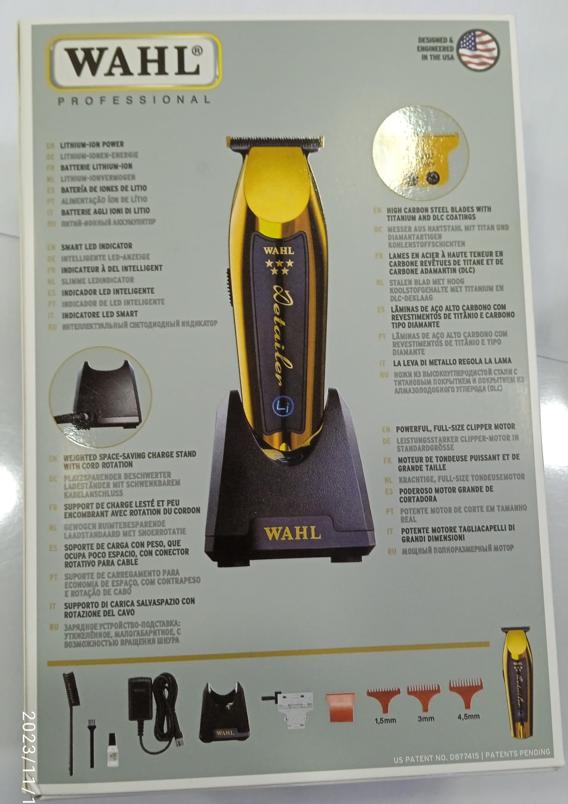 ماشین خط زن وال دیتیلر شارژی گلد آمریکا(سفارش اروپا)Wahl Detailer Li — تصویر ۸