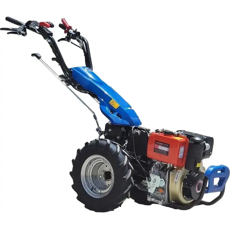 تیلر BCS 740 ایتالیا با روتیواتور، چرخ بزرگ، موتور دیزل 7 اسب استارتی — تصویر ۲