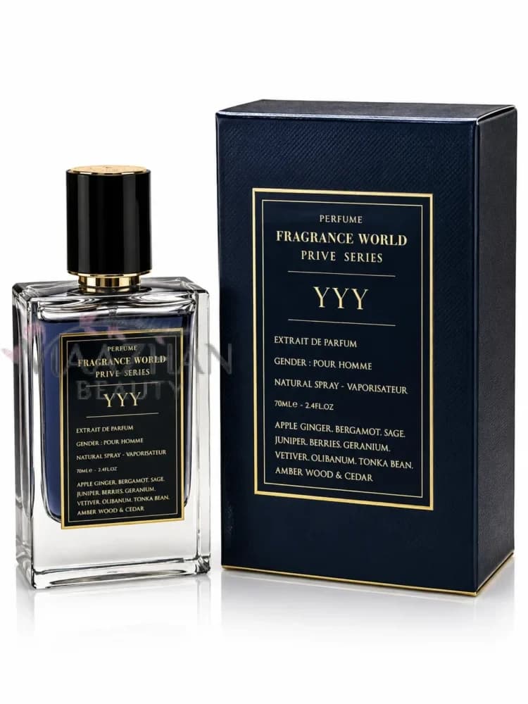 ادکلن پرایو سری YYY فرگرانس ورد 70 میل | prive series YYY Fragrance World ادکلن مردانه خوشبو و شیک — تصویر ۴