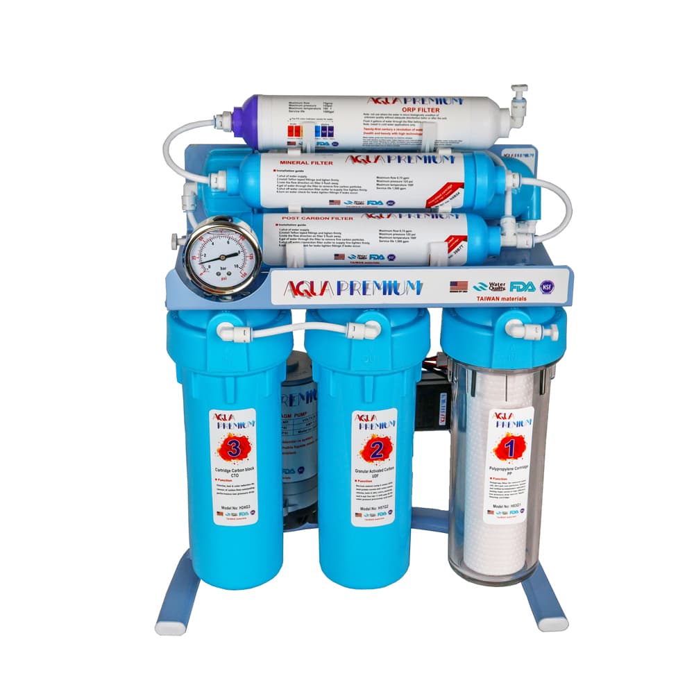 دستگاه تصفیه آب خانگی آکواپرمیوم مدل A7ORP7-BL-TP — تصویر ۲