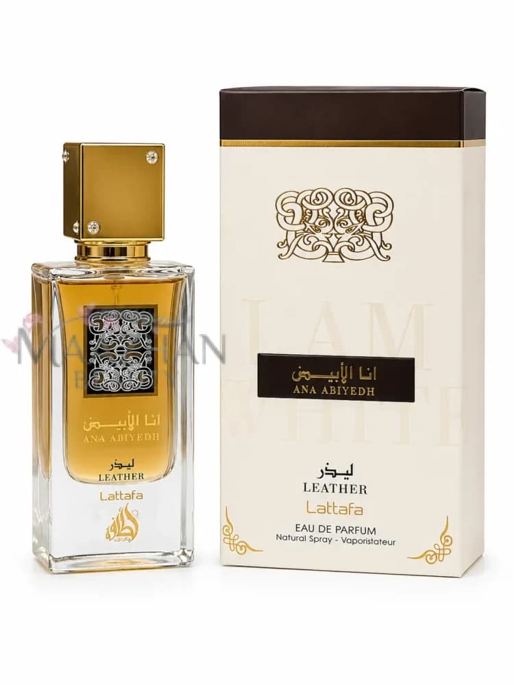 ادکلن مردانه انا الابیض لیذر شرکت لطافه (Lattafa Ana Abiyedh Leather) | رایحه چرمی و خاص 60 میل — تصویر ۴