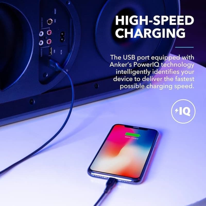 اسپیکر بلوتوثی قابل حمل انکر مدل SoundCore Rave party plus 160W(یکسال گارانتی شرکتی) — تصویر ۵