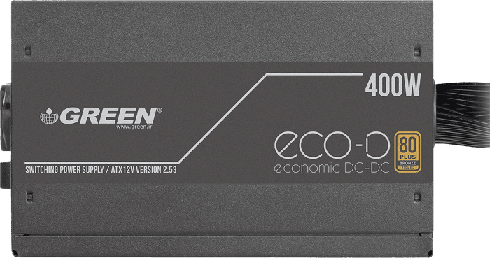پاور گرین 400 وات مدل Green GP400A-ECO D 80Plus Bronze — تصویر ۲