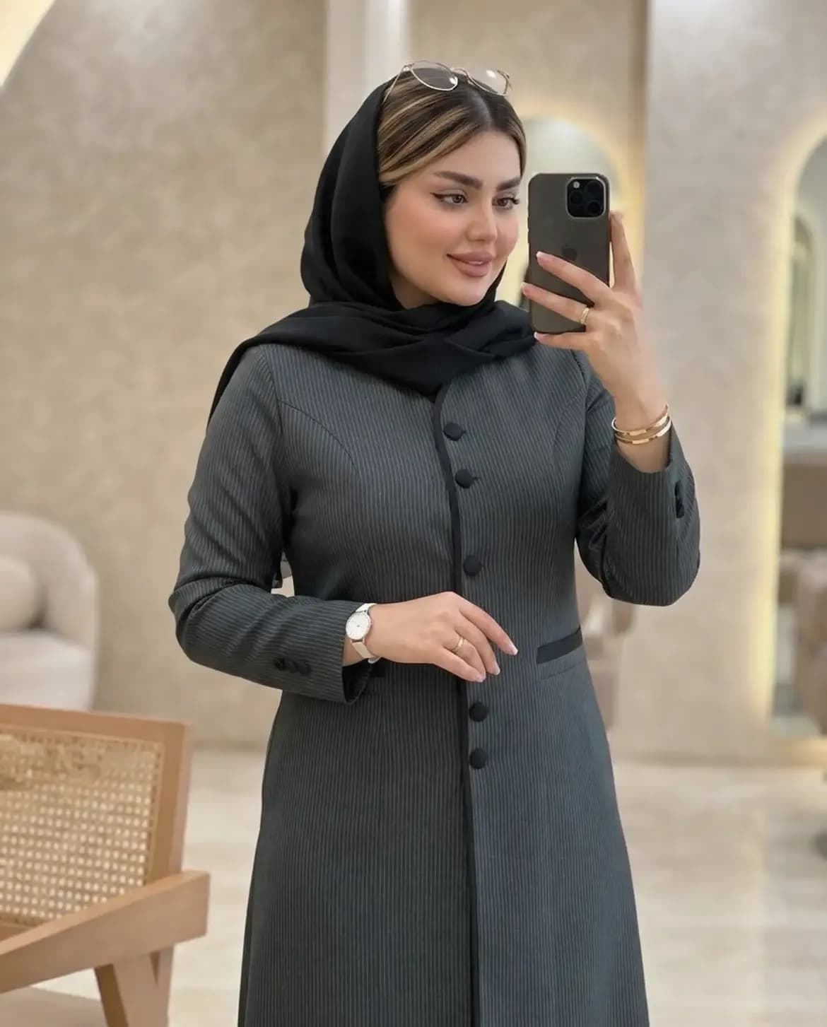 مانتو شلوار اداری دیبا ✨️(ارسال یکهفته ی کاری) — تصویر ۹