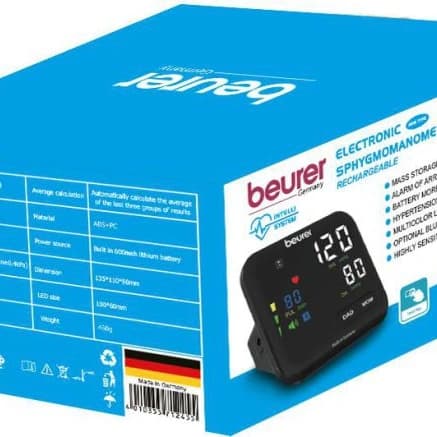 فشار سنج بازویی دیجیتالی بیورر مدل beurer BM102 (سخنگو فارسی)هتاو — تصویر ۸