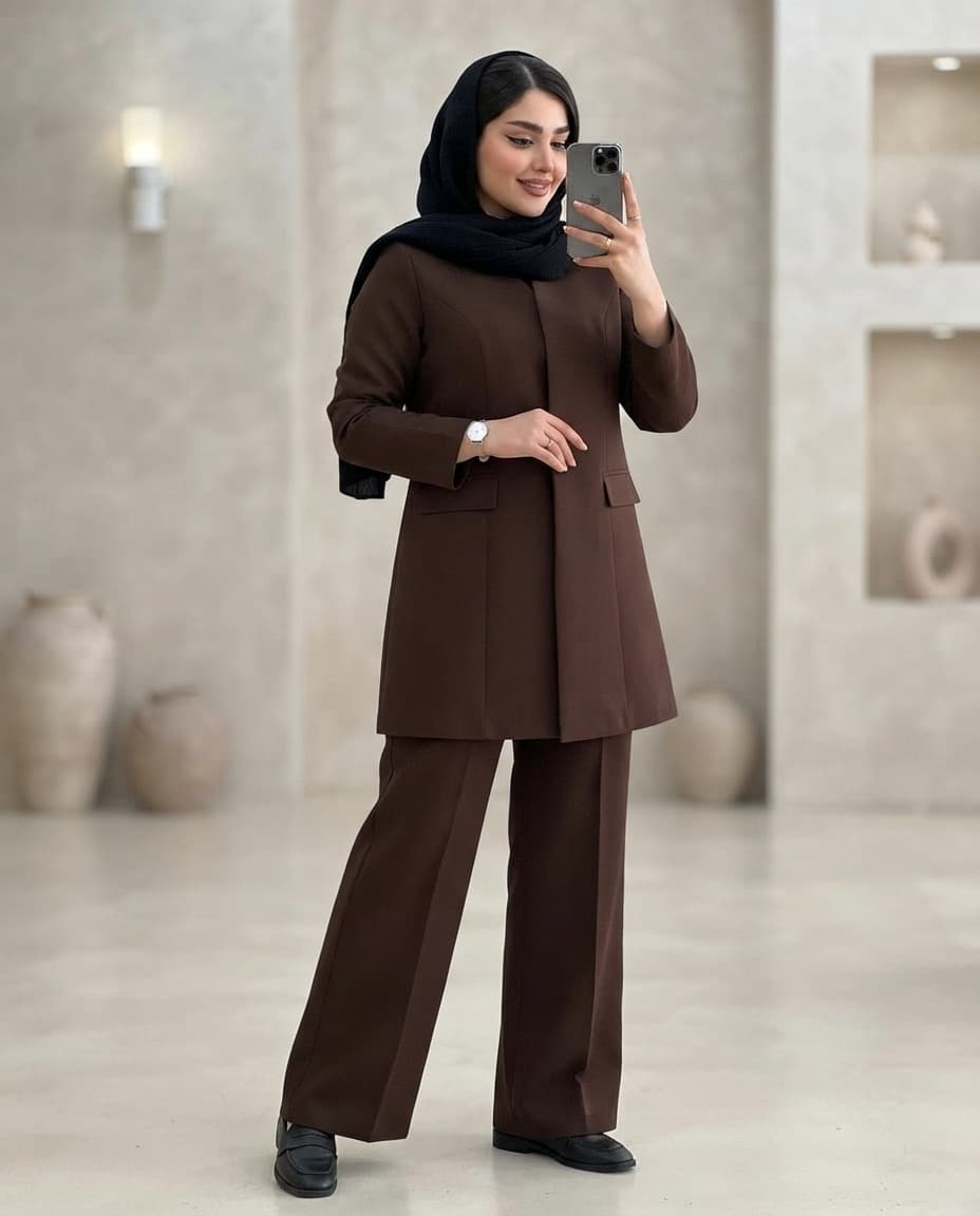 مانتو شلوار اداری مرجان✨️
