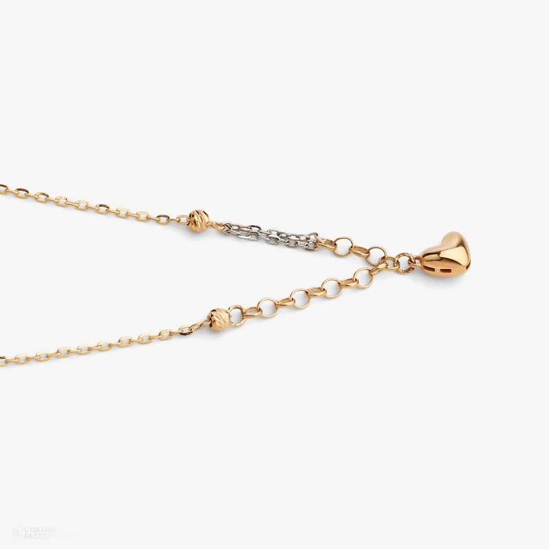 گردنبند طلا حلقه ای فلامینگو wn1272 — تصویر ۲