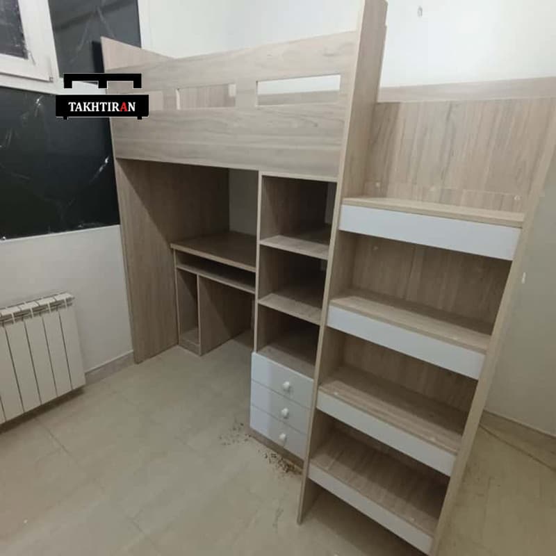 تخت خواب پسرانه با میز تحریر و کمد برنا — تصویر ۱۱
