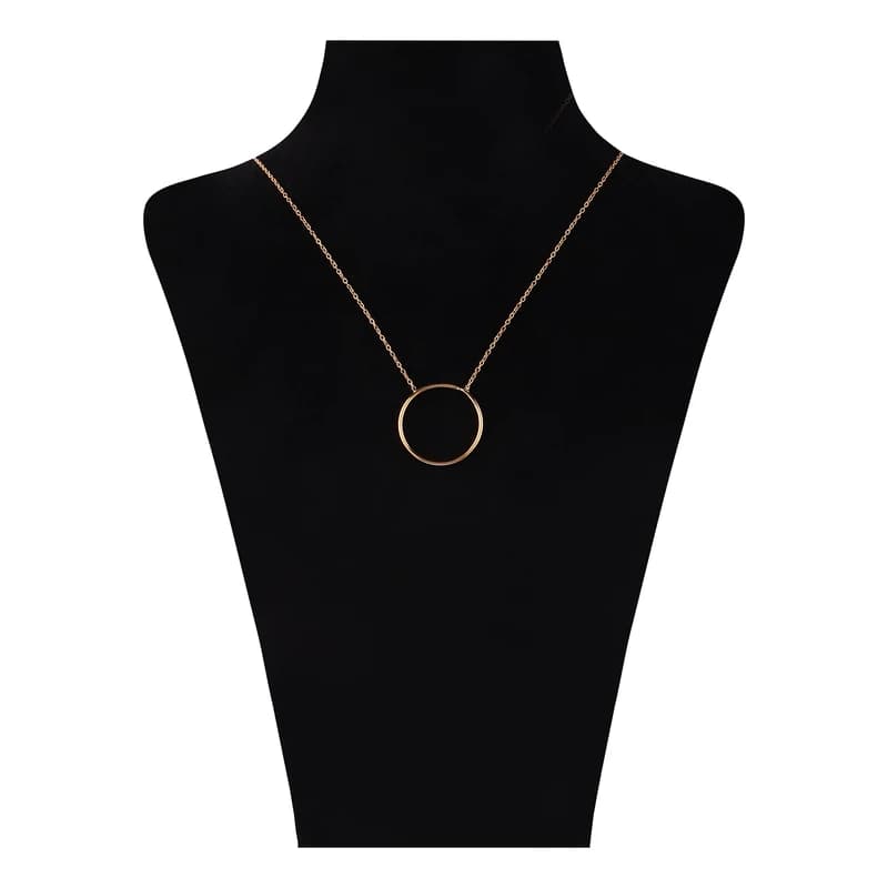 گردنبند طلا حلقه ای فلامینگو طرح دایره wn1250