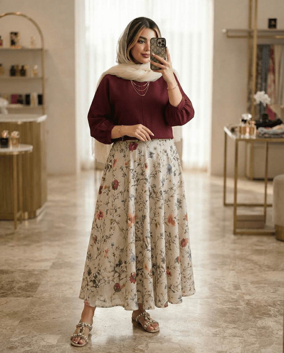 شومیز دامن گلدیس🌺 — تصویر ۵