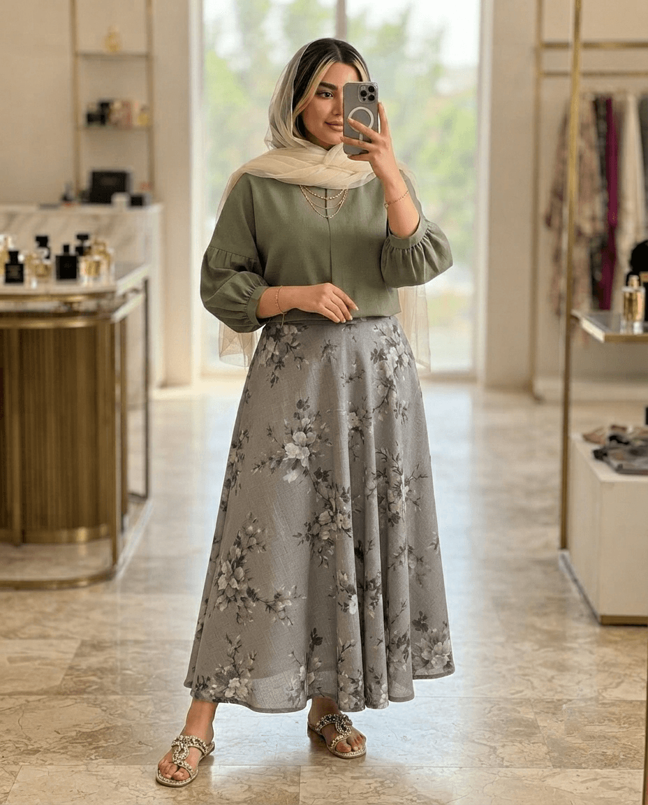 شومیز دامن گلدیس🌺 — تصویر ۴
