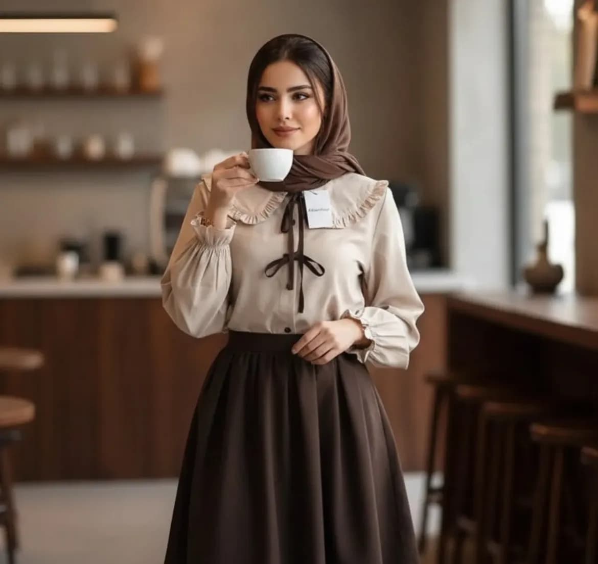 شومیز دامن شکلات 🍫 — تصویر ۲