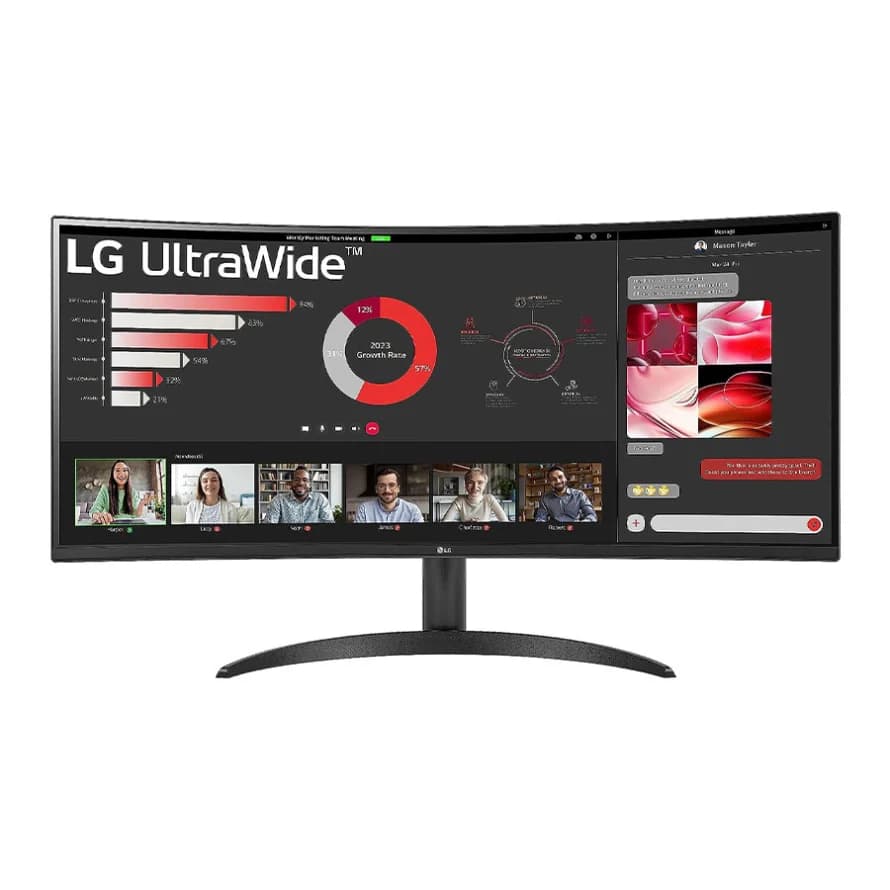 مانیتور خمیده 34 اینچ ال جی UltraWide 34WR50QC-B