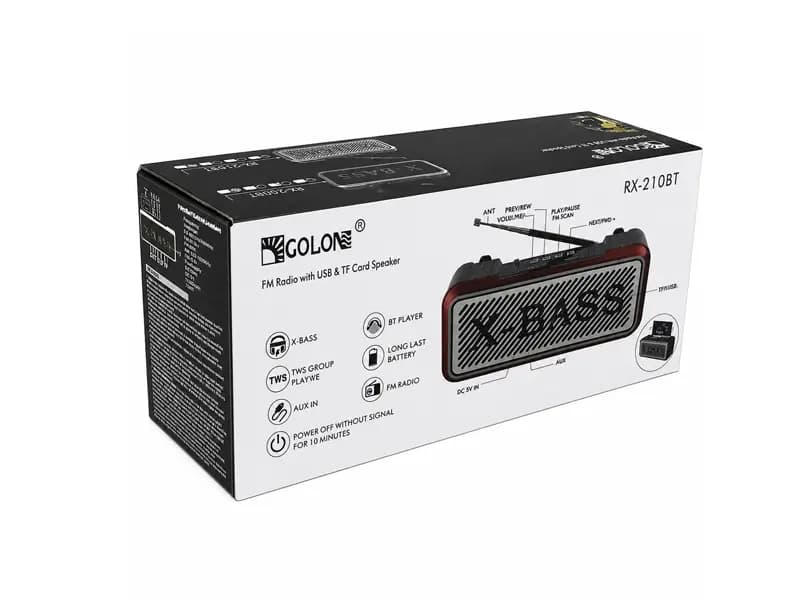رادیو اسپیکر بلوتوثی گولون مدل RX-210BT — تصویر ۸
