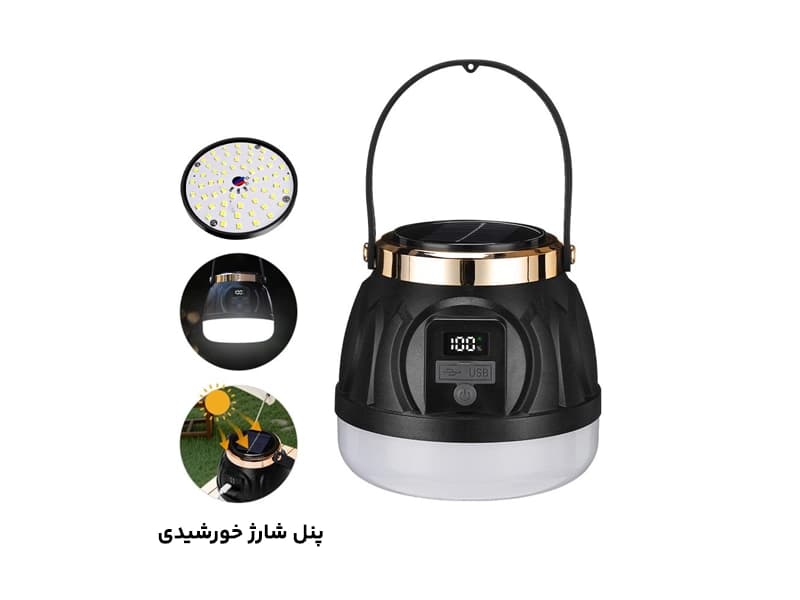 چراغ کمپینگ شارژی خورشیدی ان لایت N-LIGHT مدل A01T — تصویر ۴