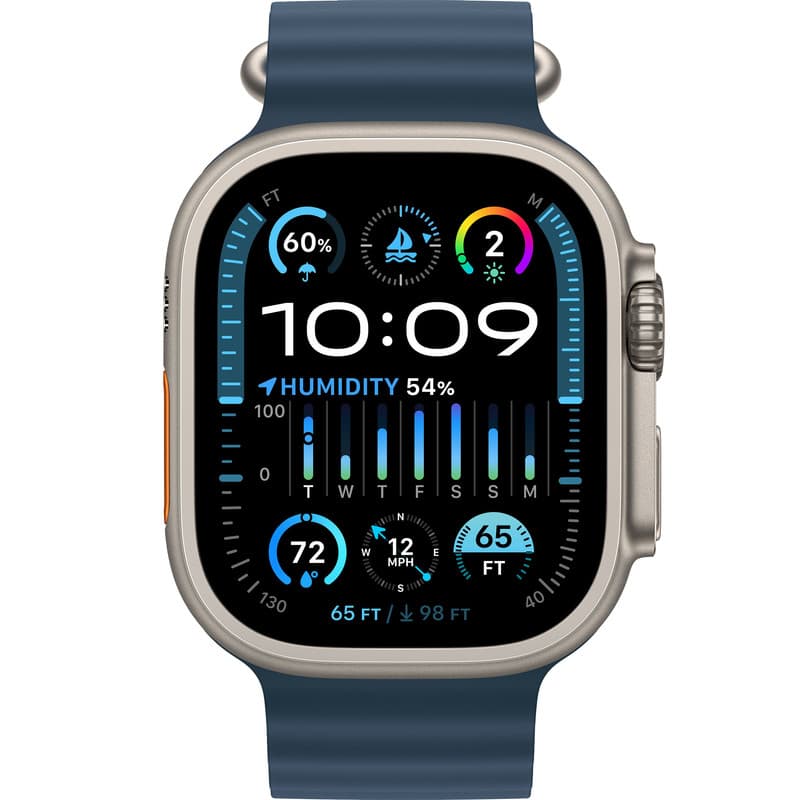 ساعت هوشمند اپل مدل Ultra 2 Titanium Case Ocean Band 49mm — تصویر ۴