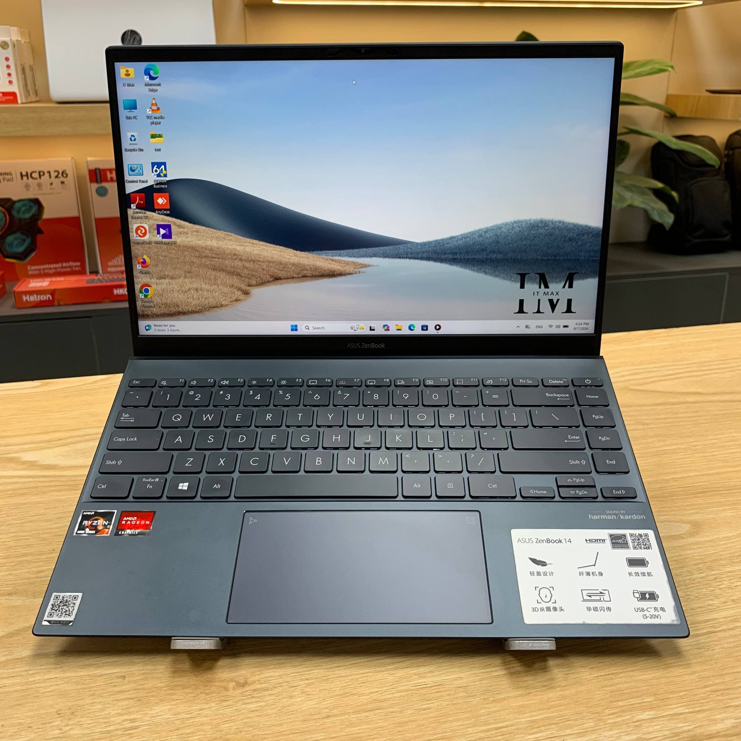 لپ تاپ ایسوس مدل ASUS Zenbook 14 ux425Ia Amd ryzen 7 4700u 16GB 512SSD — تصویر ۸