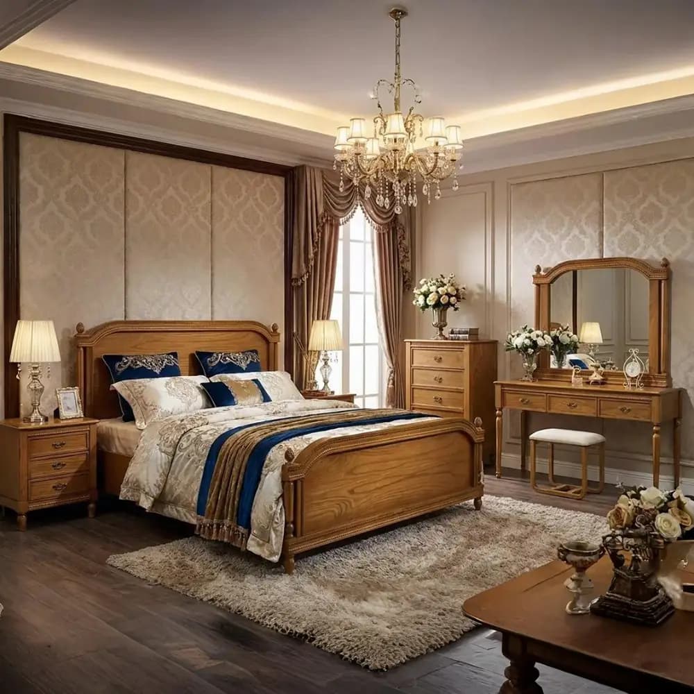 سرویس خواب دو نفره بلوط — تصویر ۵