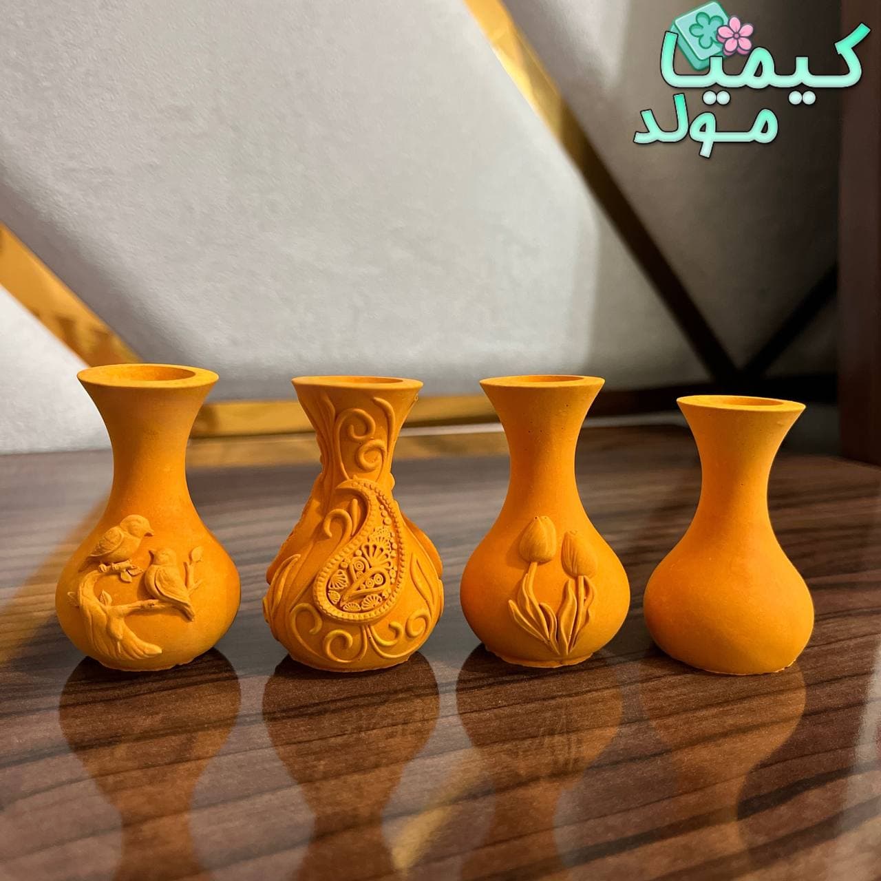 قالب سیلیکونی گلدان مینیاتوری ست 4 عددی — تصویر ۸