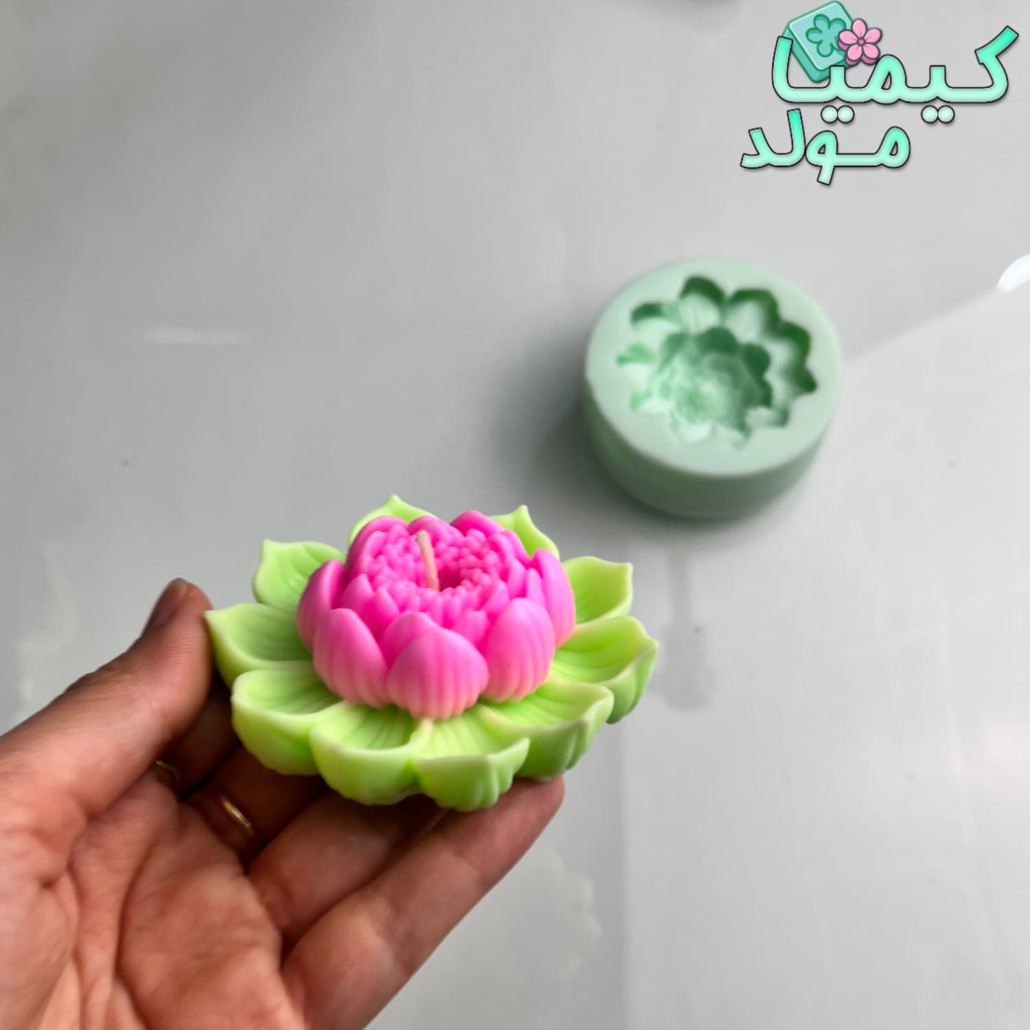 قالب سیلیکونی نیلوفر رو آبی — تصویر ۸