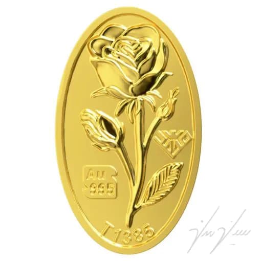 شمش طلا 0.100 گرم طلای محمد گل رز 24 عیار — تصویر ۲