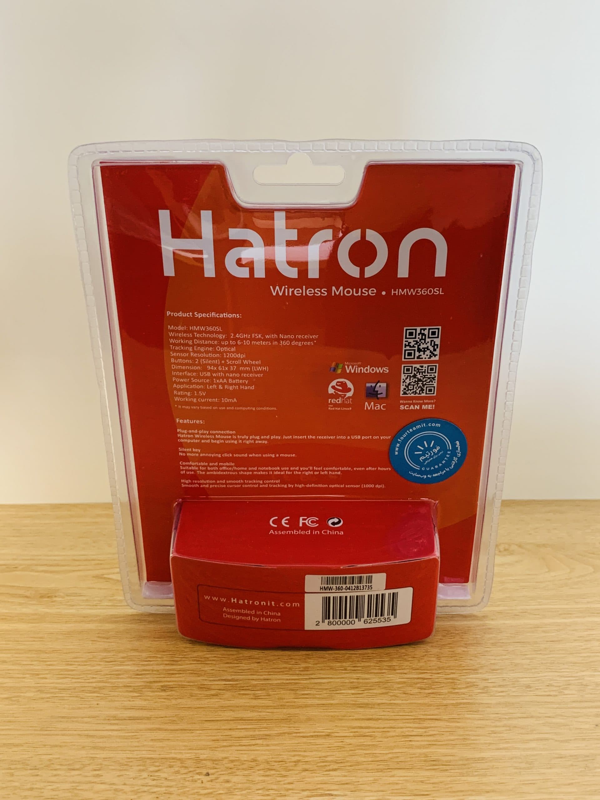 ماوس وایرلس هترون مدل Hatron Wireless Mouse HMW360SL — تصویر ۳