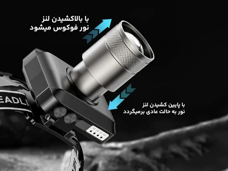 چراغ هدلایت شارژی DP-7259A — تصویر ۷