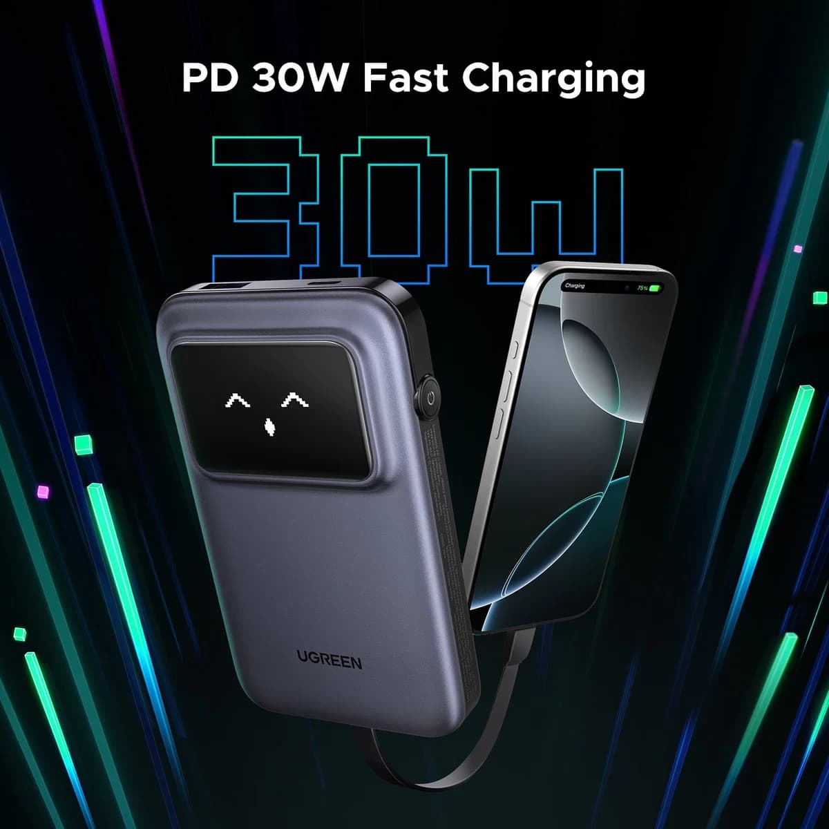 پاوربانک 10000 میلی آمپر مگ سیف یوگرین UGREEN Uno Power Bank 10000mAh 30W PB511 — تصویر ۱۰