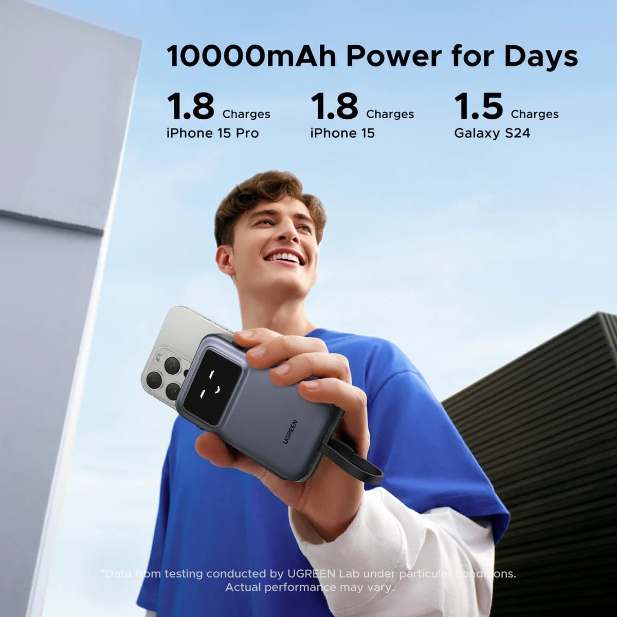 پاوربانک 10000 میلی آمپر مگ سیف یوگرین UGREEN Uno Power Bank 10000mAh 30W PB511 — تصویر ۸