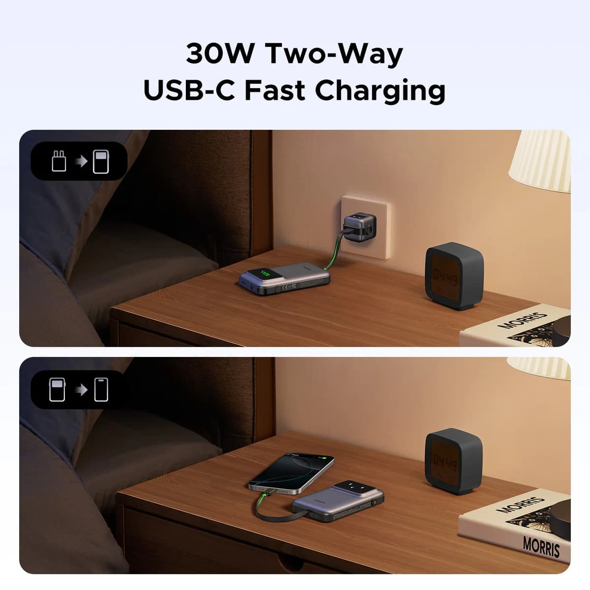 پاوربانک 10000 میلی آمپر مگ سیف یوگرین UGREEN Uno Power Bank 10000mAh 30W PB511 — تصویر ۶