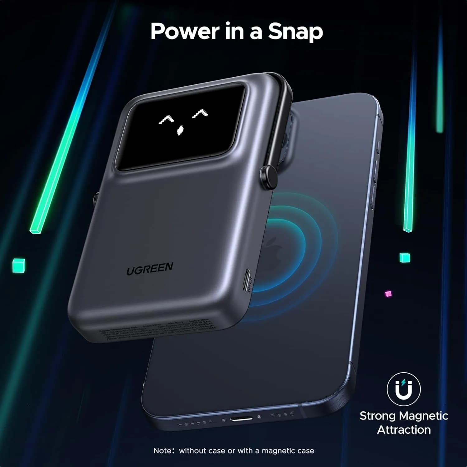 پاوربانک مگ سیف 10000 میلی آمپر یوگرین UGREEN Uno Series Magnetic Wireless Power Bank 10000mAh PB572 — تصویر ۲