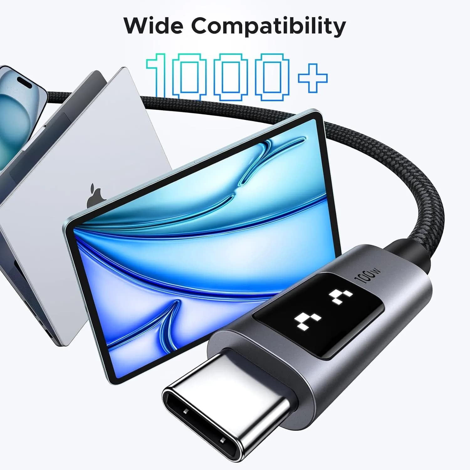 کابل شارژ 1 متر یوگرین UGREEN Uno 100W USB C to USB C 100CM Cable L509 — تصویر ۵
