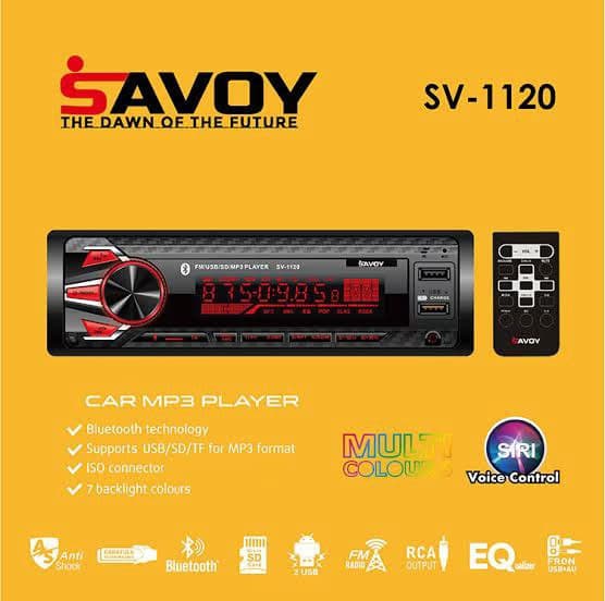 پخش (ضبط خودرو) آیسی بزرگ ساووی مدل SV-1120 (پنل جدا) — تصویر ۲