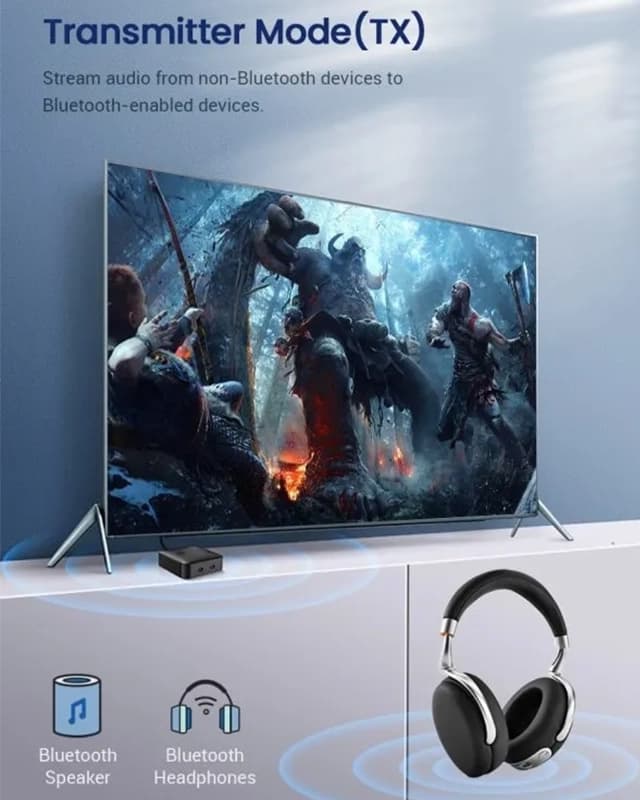 فرستنده و گیرنده یوگرین UGREEN Bluetooth aptX Transmitter Receiver CM144 — تصویر ۴