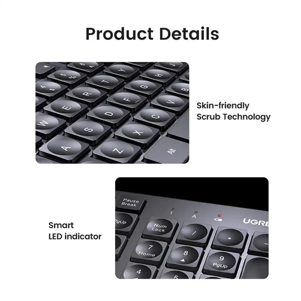 کیبورد بی سیم یوگرین Ugreen Wireless Keyboard KU004 — تصویر ۱۱