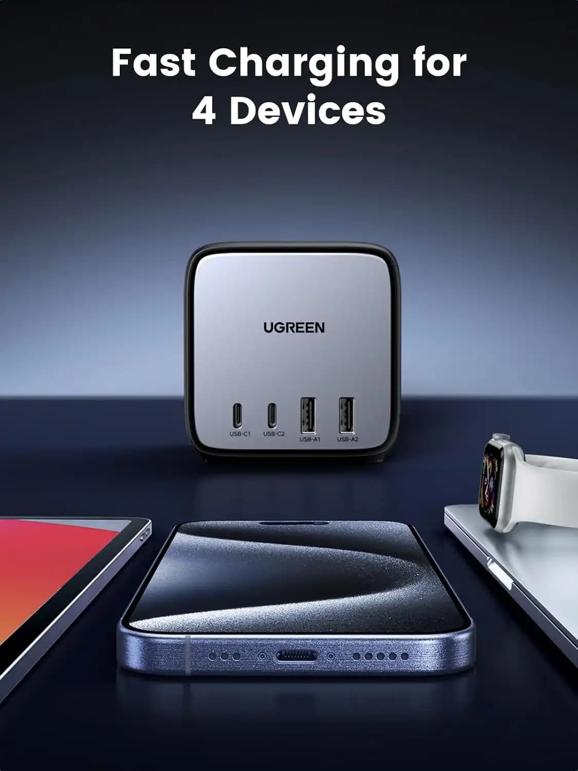 شارژر رومیزی یوگرین UGREEN 65W USB-C Charging Station CD268 EU — تصویر ۵
