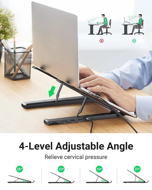 استند لپ تاپ و هاب دیتا یوگرین Ugreen Laptop Stand Docking Station CM359 — تصویر ۷