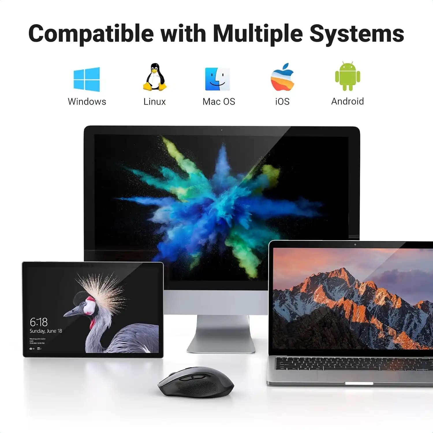 ماوس بی سیم یوگرین UGREEN Wireless Mouse 2.4G MU006 — تصویر ۸